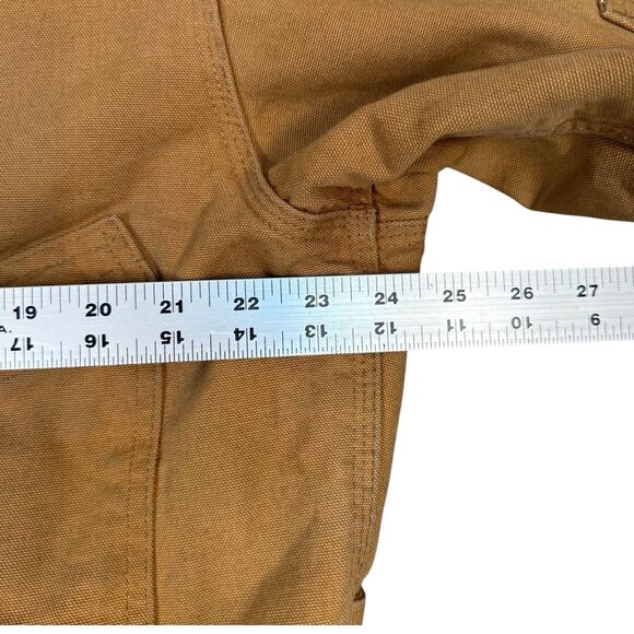 Vtg Carhartt 996QZS Duck Canvas Insulated Coveralls Men’s Size 46S USA Thrashed - Picture 9 of 13